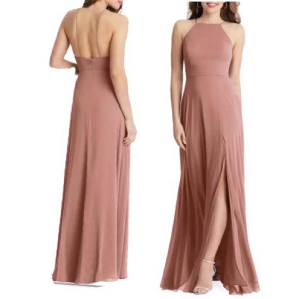 Lovely Desert Rose Lela Sleeveless Chiffon Gown NWT SIZE 8
